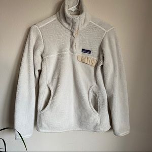 White Patagonia Jacket Fuzzy Soft XS